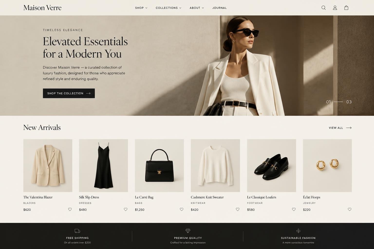 E-commerce website concept preview